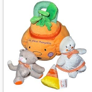 Genius Babies My First Pumpkin Halloween  plush toys Candy Corn Cat Ghost lovey
